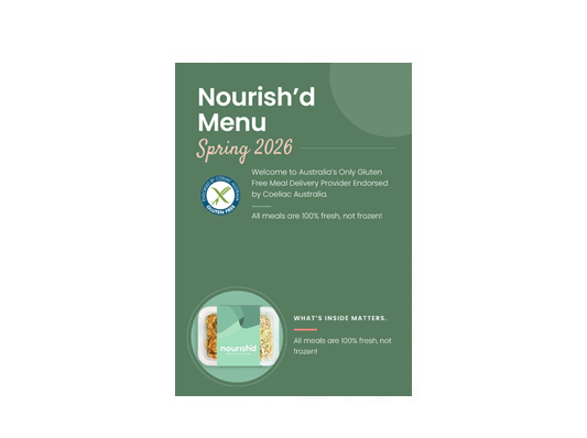 Nourish'd Spring Menu 2026 cover