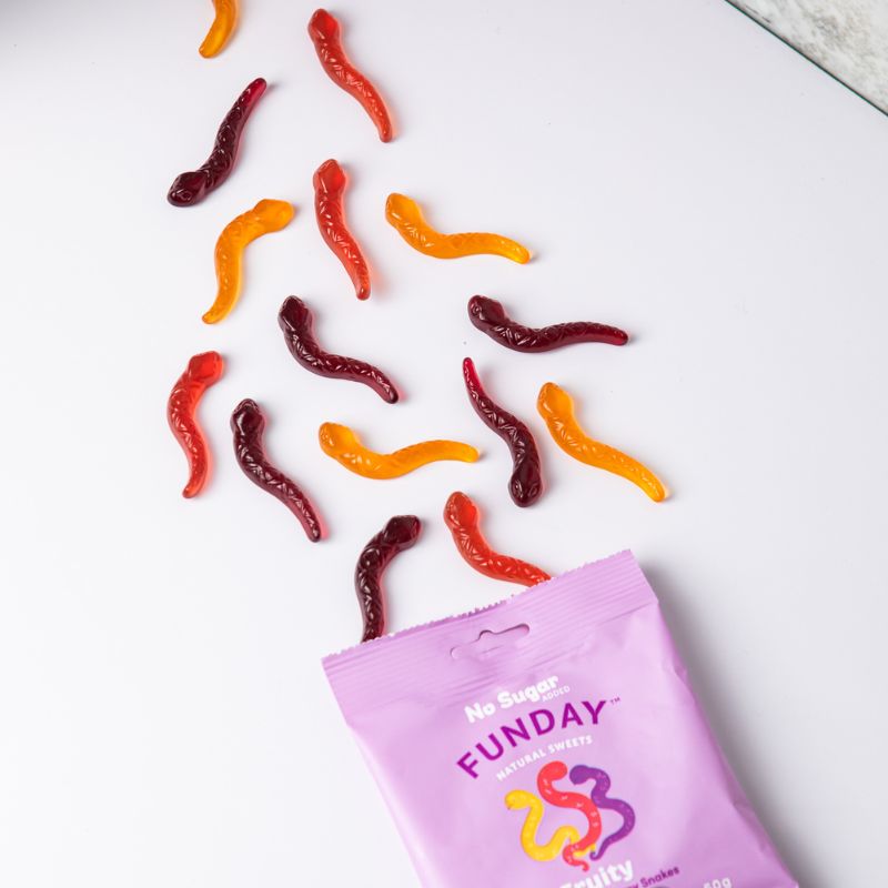 Funday Sweets - Fruity Flavoured Gummy Snakes