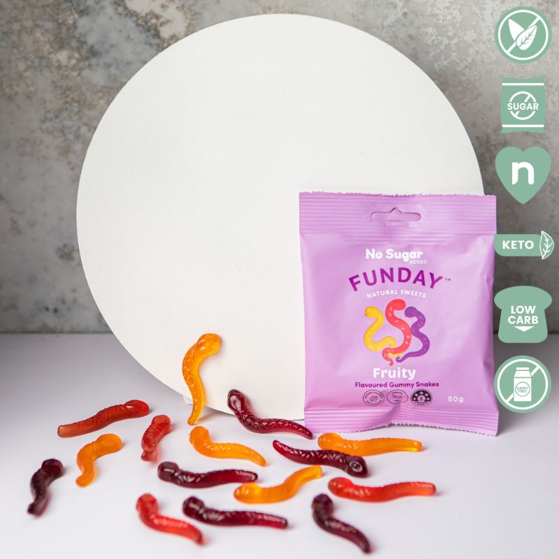 Funday Sweets - Fruity Flavoured Gummy Snakes
