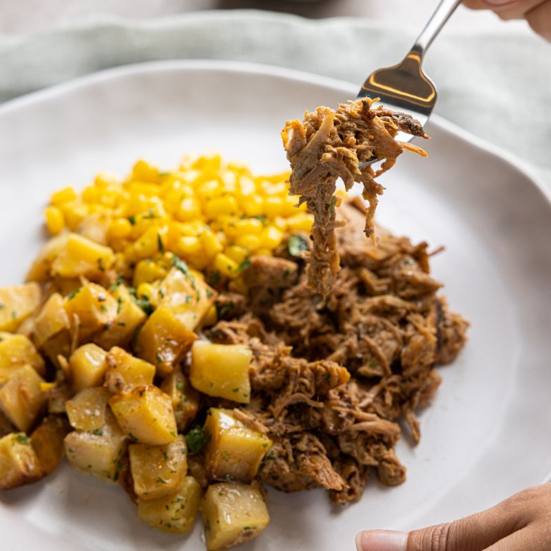 Pulled Pork with Potato Salad