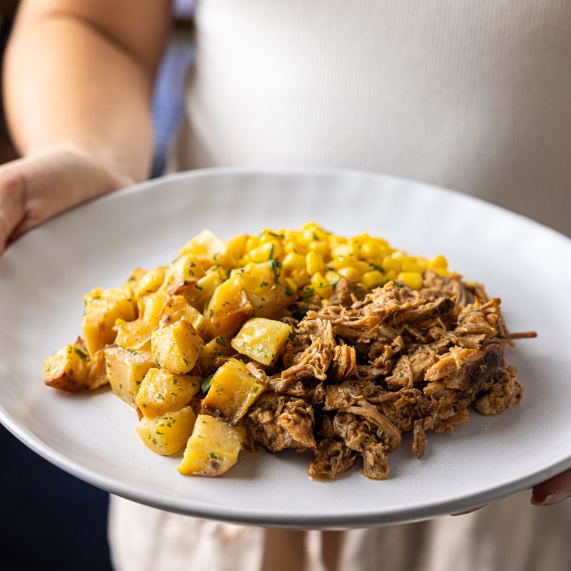 Pulled Pork with Potato Salad