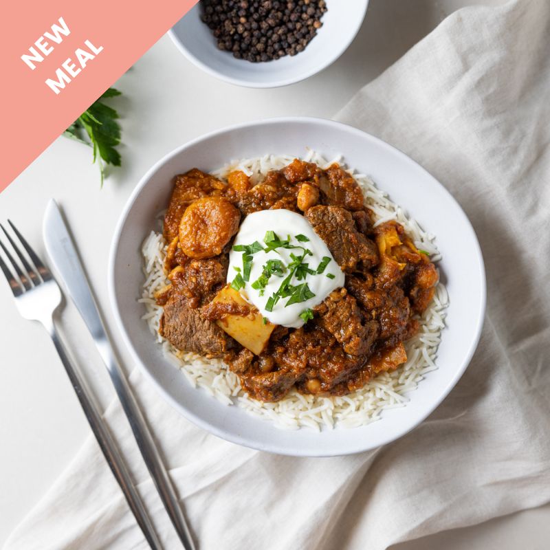 Moroccan Beef & Apricot Tagine with Basmati Rice