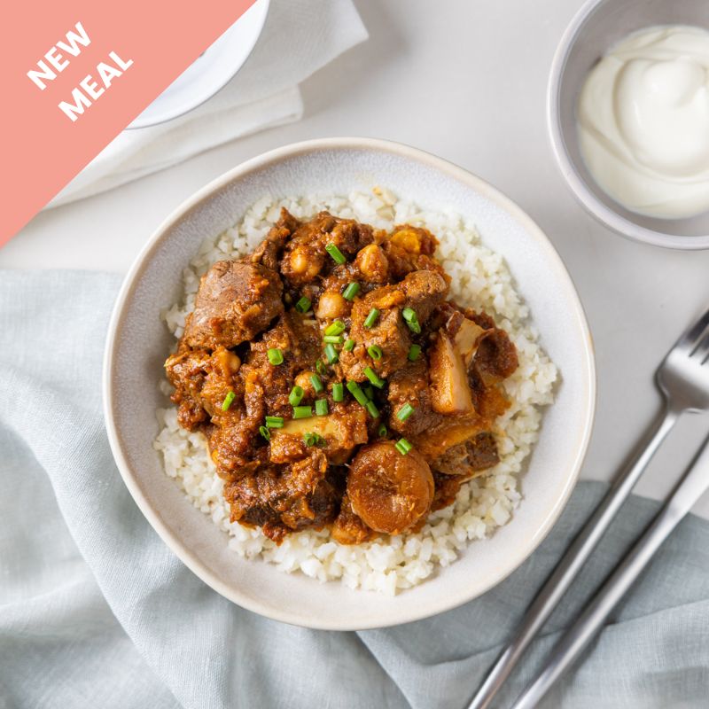 Moroccan Beef & Apricot Tagine with Cauliflower Rice