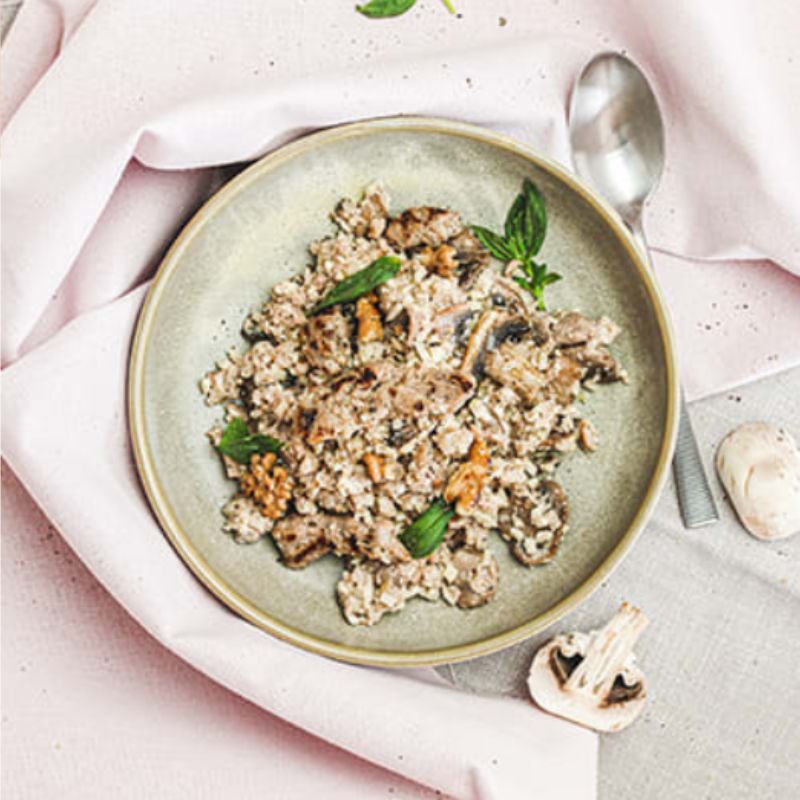 Chicken, Mushroom and Walnut 'Risotto'