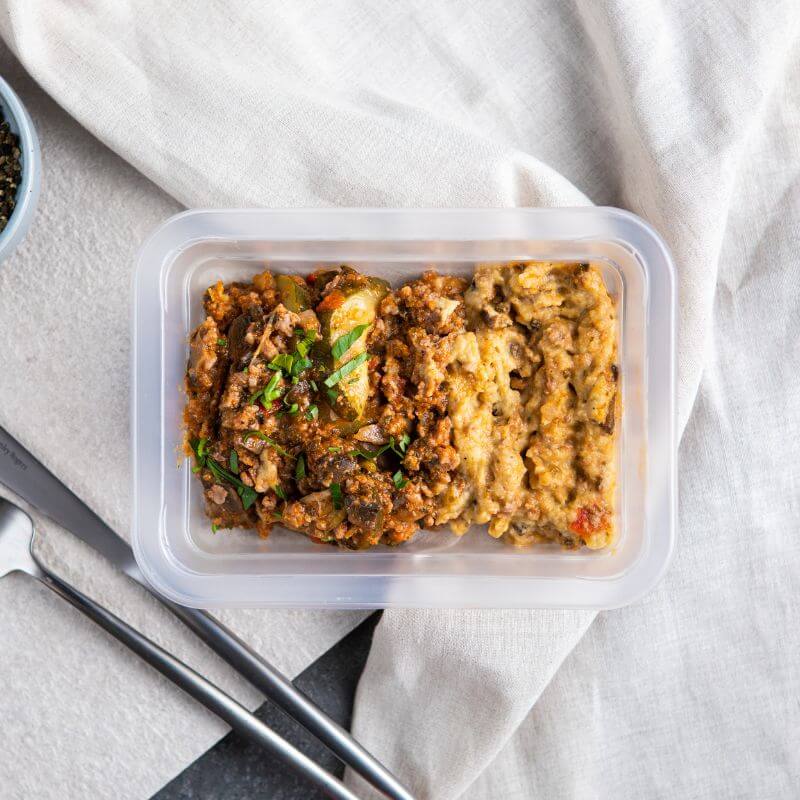 Savoury Mince with Baba Ganoush