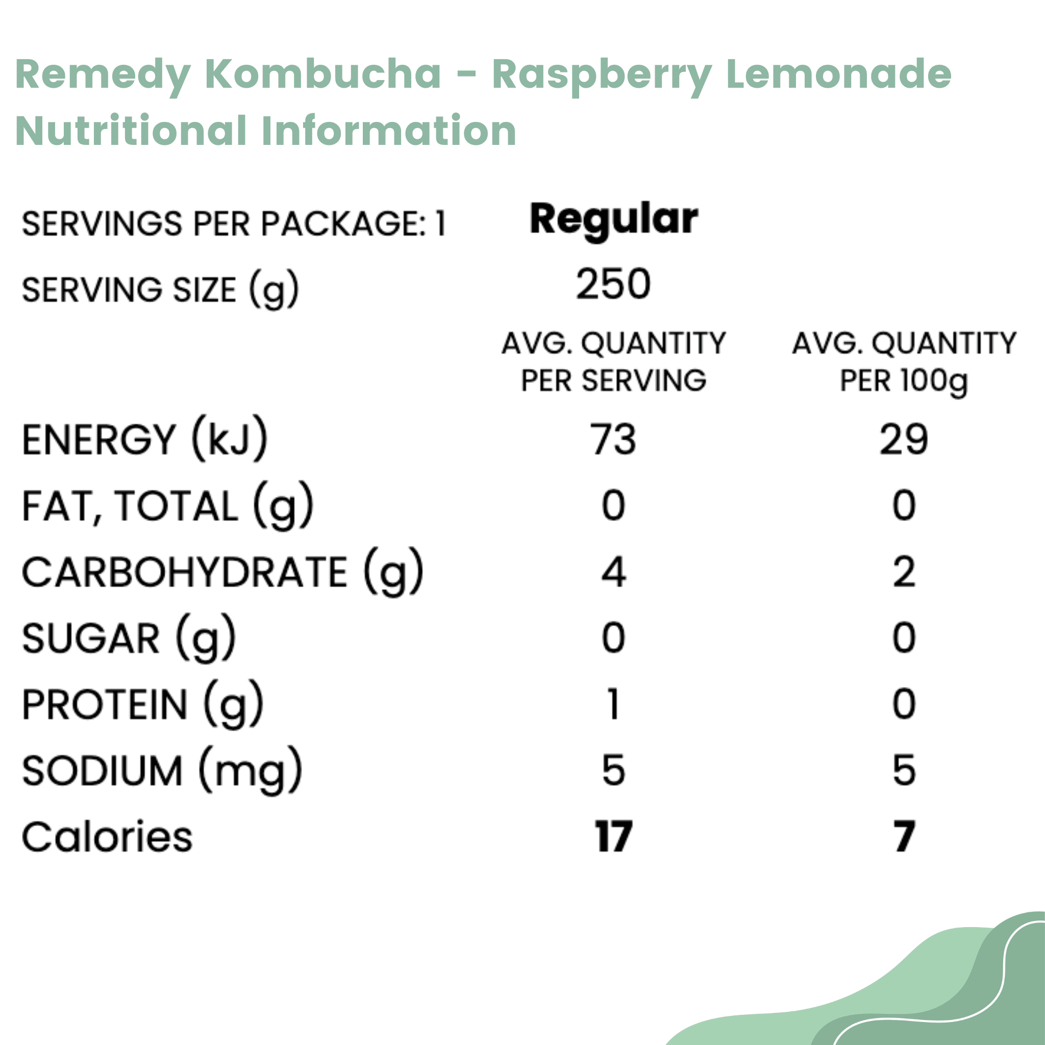 Remedy Kombucha - Raspberry Lemonade