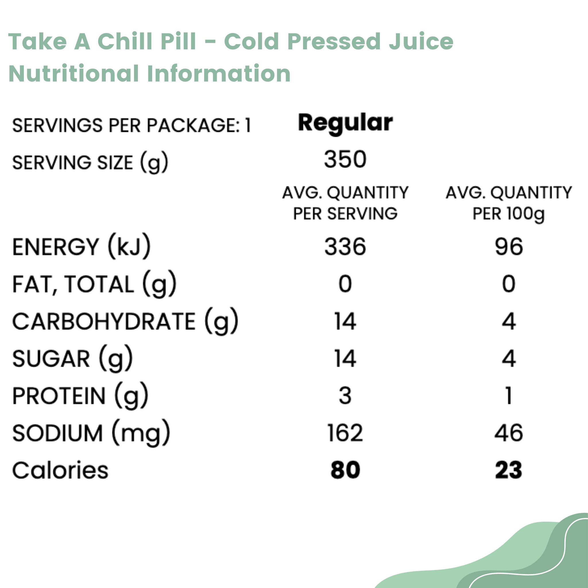 Take a Chill Pill - Cold Pressed Juice