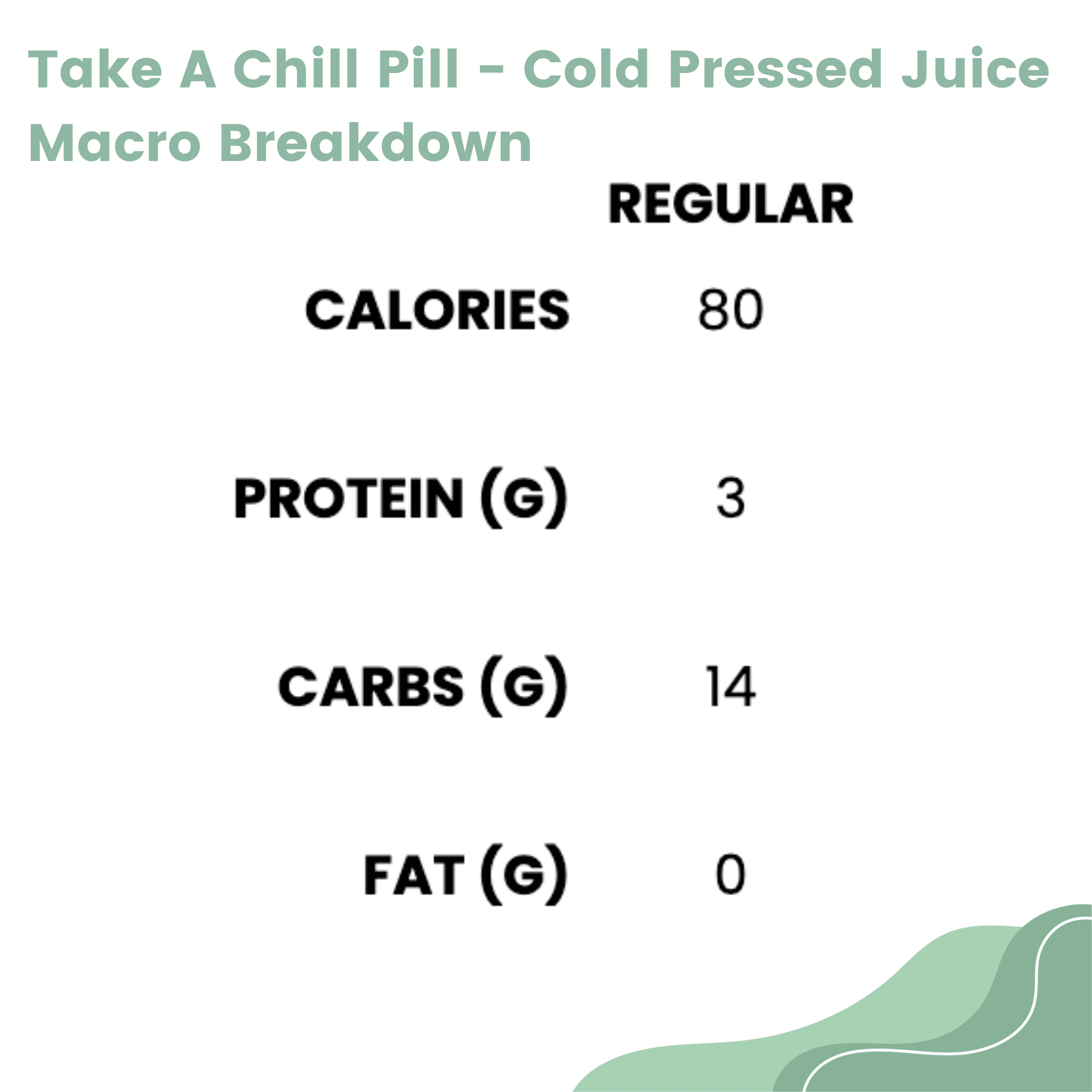 Take a Chill Pill - Cold Pressed Juice